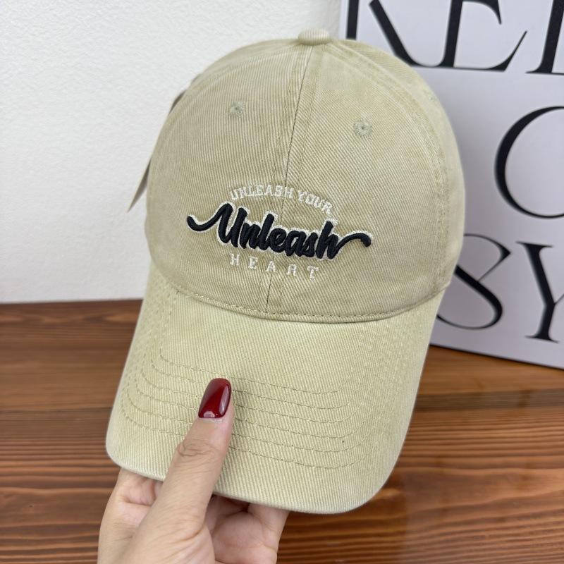 Letter Embroidery Autumn Baseball Cap For Men And Women, Wide Brim, Small Face, Big Head Circumference, Peaked Cap