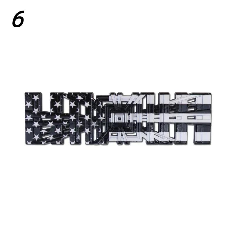 3D Metal Plaid Logo Rear Trunk Tailgate Emblem Sticker High Performance Version Badge Decals for Model 3 S X Y