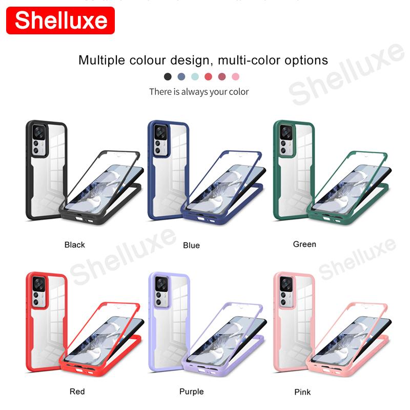 Mi12T 360 Полная защита корпуса Прозрачный чехол Shelluxe для Xiaomi Mi 12 12X 12T Pro для Xiomi Mi12 Lite Силиконовая двусторонняя крышка