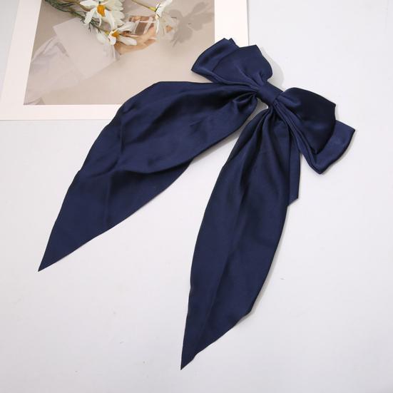 Заколка для волос Yousheng с бантом, тематическая, шифоновая, с длинной лентой, зажим для волос, яркий цвет, легкая, краб для волос на затылок, аксессуары для волос