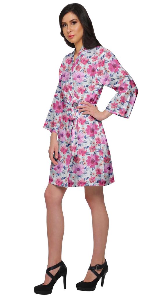 Moomaya Халат с принтом для девочек, кимоно, халаты для женщин, короткие