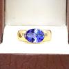 Tanzanite Oval Cut With 925 Sterling Silver Gold Plated Ring For Men's #B671 JL375688157118