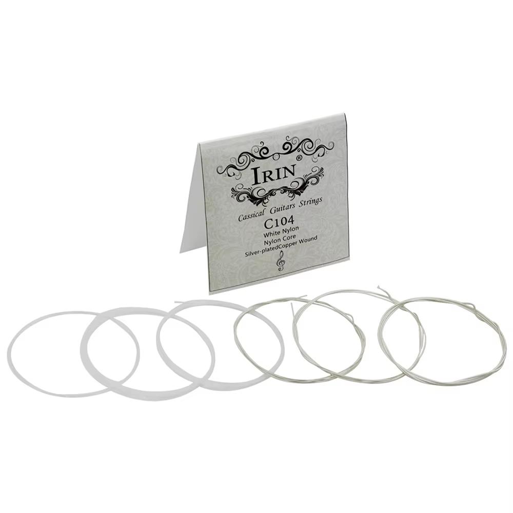 6 Pcs Strings Classical Guitar Strings Black Clear Nylon Guitarra Strings Sliver Plated Copper Wound String Guitar Accessories
