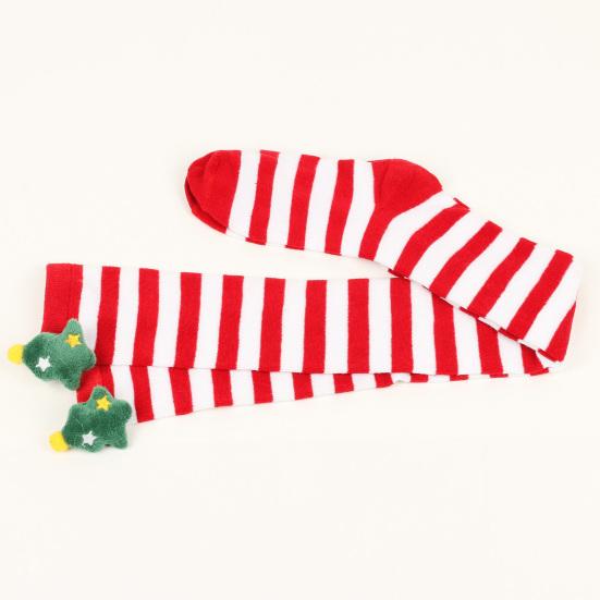 Зимние длинные носки Вязание выше колена Рождественские гольфы на Новый год