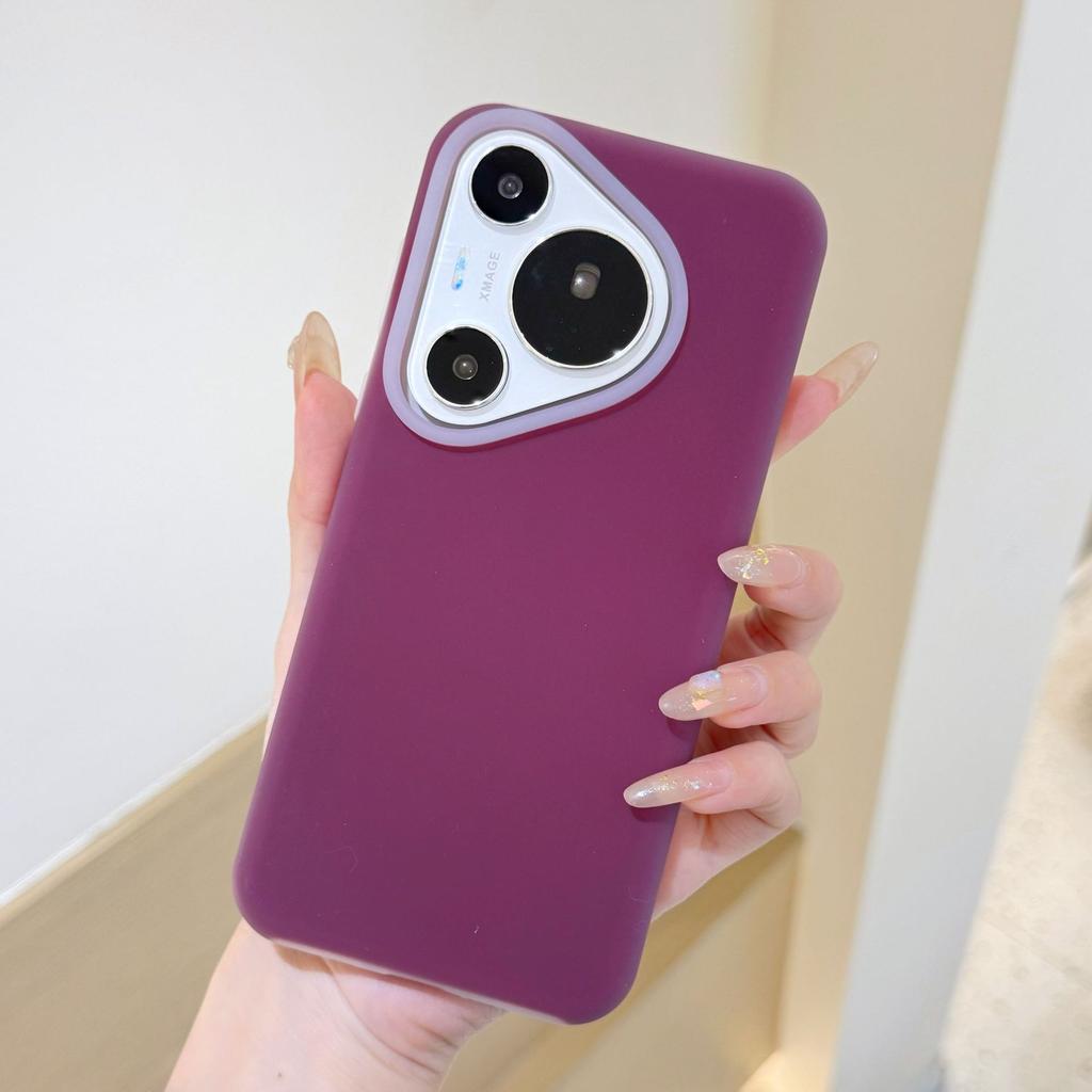 Жидкий гелевый чехол для мобильного телефона подходит для Huawei Mate70Pro простой однотонный Mate60Pro противоскользящая и противоударная защита