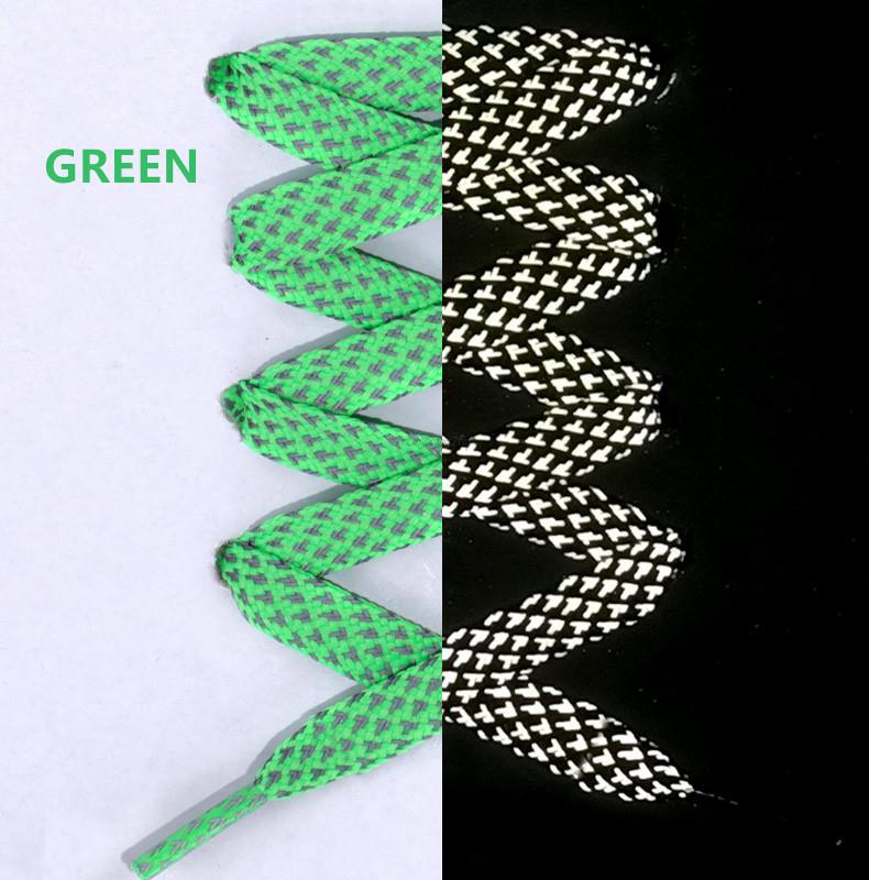 1 пара светоотражающих шнурков плоские шнурки для кроссовок цветные светоотражающие шнурки светящиеся шнурки 100/120/140/160 см шнурки