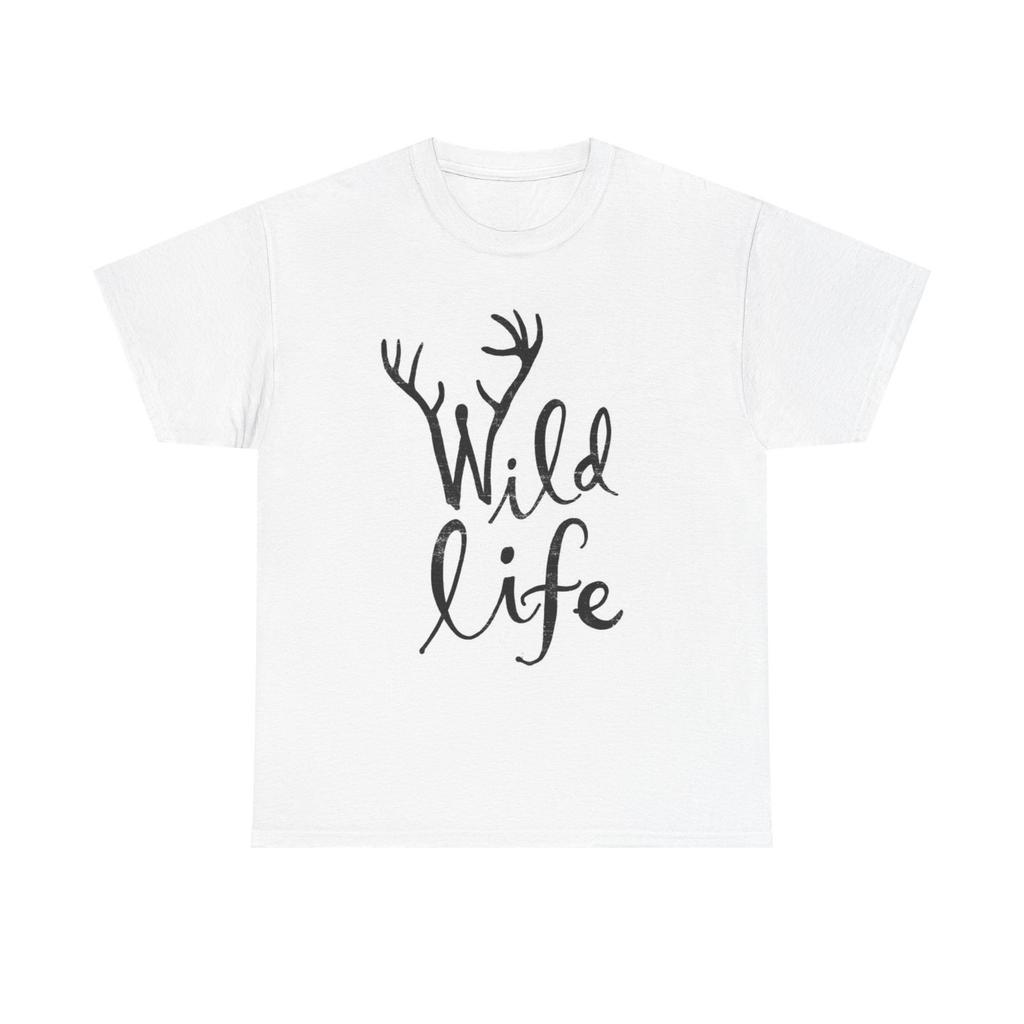 Wild Life Graphic Unisex T-shirt Heavy Cotton Tee Outdoors Camping