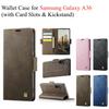 Чехол-кошелек для Samsung Galaxy A36 с отделениями для карт и подставкой, кожаный чехол с защитой  360°