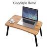 Складной столик-диван для ноутбука и кровати 59x35x24 см – Портативная подставка для коленей и подставка для монитора, деревянная столешница, не требует сборки