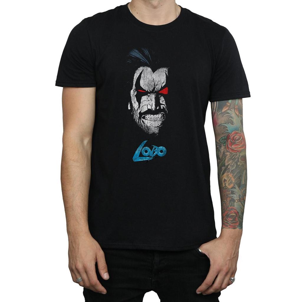 DC Comics Mens Lobo Face T-Shirt