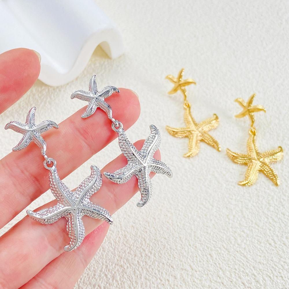 Bohemian Starfish Dangle Earrings Golden Starfish Drop Earrings Starfish Stud Earrings Lady/Gifts
