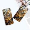 Позолоченный чехол для телефона из закаленного стекла, совместим с Galaxy S26, S25, S24, S23 и S22 Ultra Plus. Имеет золотой текстурированный дизайн