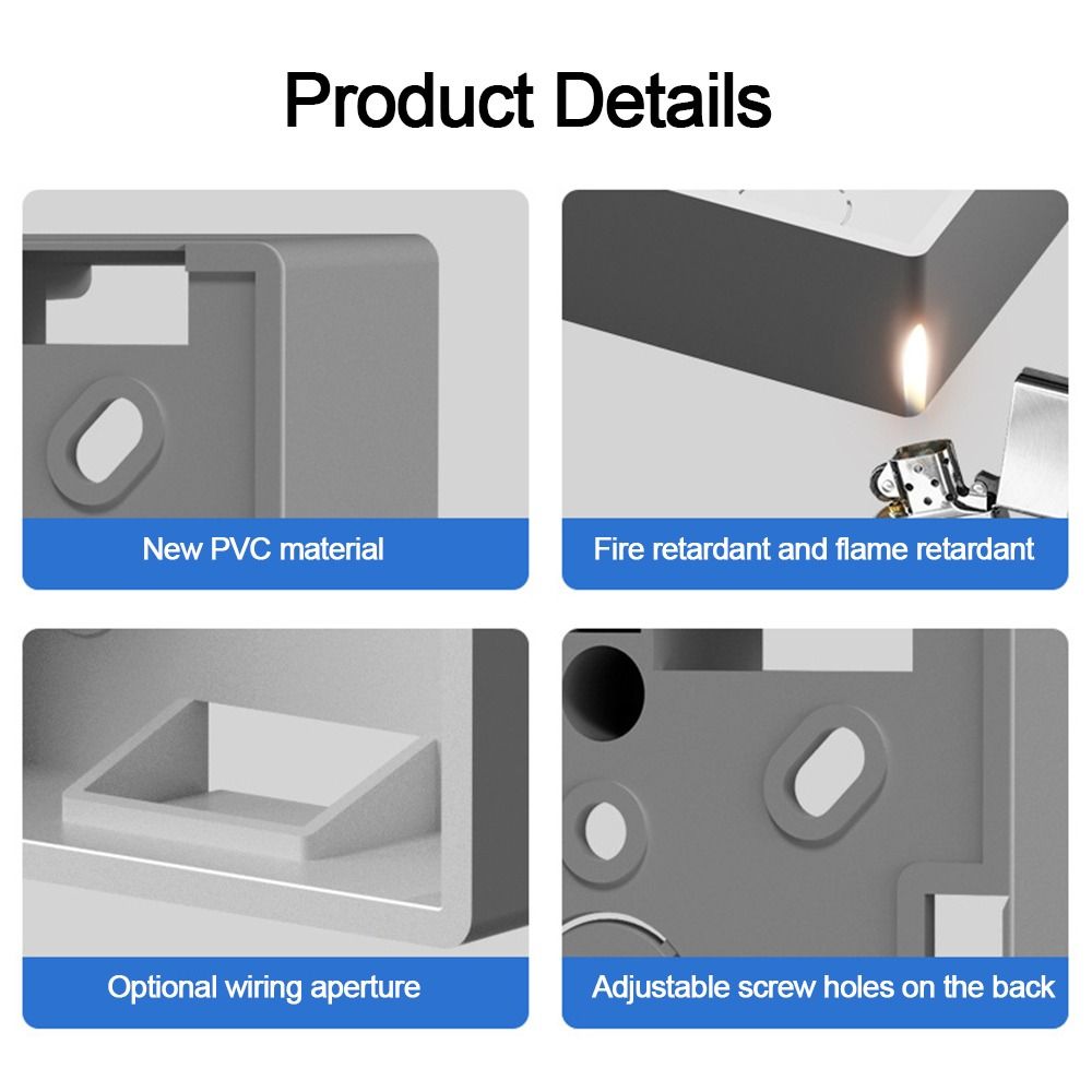 Switch And Socket Apply External Mounting Box Wall Surface Junction Box 86 Type Switch Socket Box