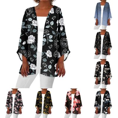 Женская повседневная модная легкая куртка средней длины с принтом, кардиган