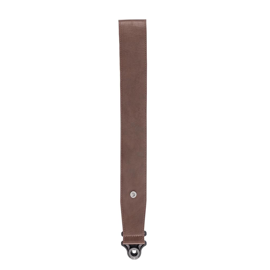 Comfort Leather Auto Lock Guitar Strap with Strap 25BAL02 D'Addario Lock, Brown,