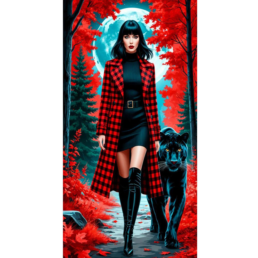 Большой размер Мозаика Сделай сам Полные наборы для рисования бриллиантами Искусство Красивая женщина Тигр Лев и Леопард Вышивка Крестиком Стразы