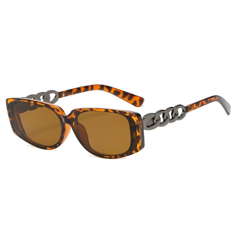 New European and American retro metal chain sunglasses men's and women's fashion ins style catwalk sunglasses glasses s