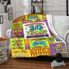 10 Years Awesome Celebratory Collage Lightweight Customize Your Name Comfortable Texture Throw For Sofa Couch Office Bed Picnics Four Seasons