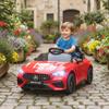 Licensed Mercedes AMG Kids Electric Car, 12V Ride On Car with Dual Motors, Remote Control for 3-6 Years, Red