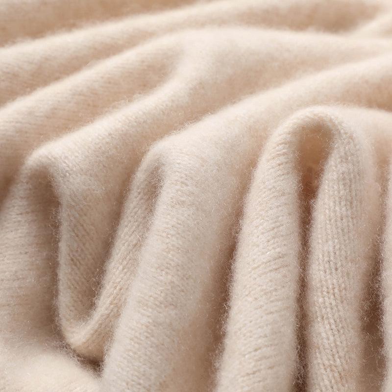 100% Cashmere Women's High Neck Slim Fit Sweater - Autumn/Winter Fashion Versatile Base Layer