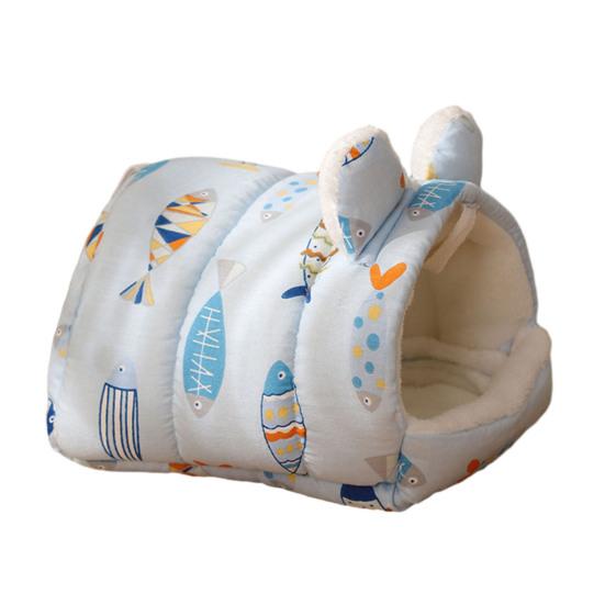 Уютный домик для хомяка, маленькое животное, домашнее животное, спящая кровать, мультяшный кролик, морковный принт