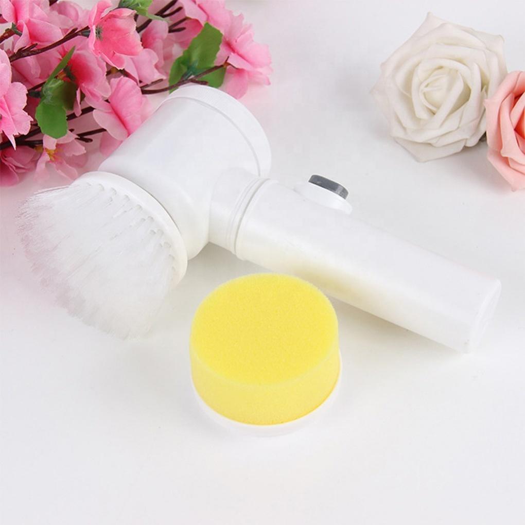 5-in-1 Handheld Bathtub Brush Kitchen Bathroom Sink Cleaning Tool 3 Brush Head Efficient Cleaning Toilet Tub Electric Brush