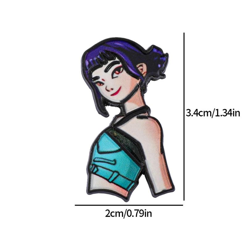K-pop Истребители демонов Мультяшные металлические броши для женщин Значки на лацкан Рюкзак Аксессуары для костюма Модная бижутерия Подарки для друга