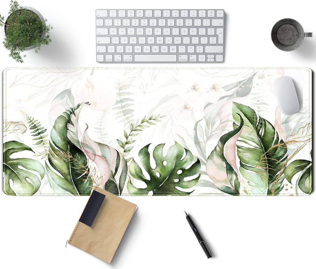 Dark Forest Desk Mat Mouse Pad Large Extended Aesthetic Plant Mousepad Gaming Desk Pad Big Laptop Computer Keyboardand Mouse Mat