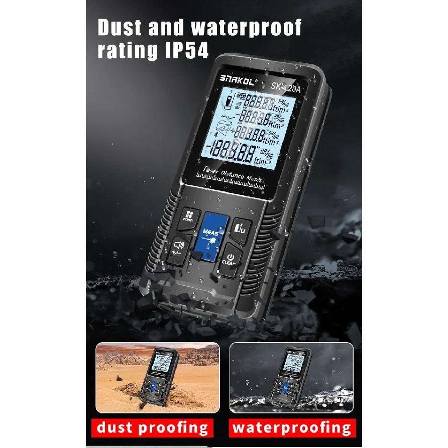 Snakol 120M Green Laser Tape Measure High Accuracy Distance Meter with Multiple Measurement Functions Electronic Ruler