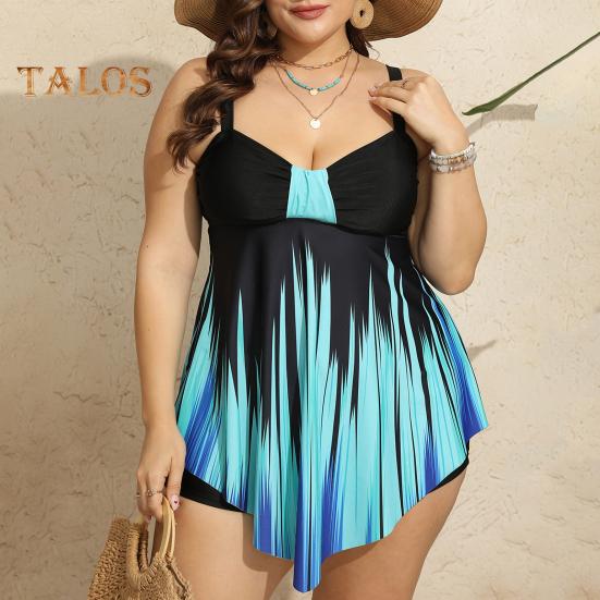 2 шт./комплект женский купальник с подкладкой слинг нерегулярный струящийся подол топы утягивающие плавки комплект купальники больших размеров