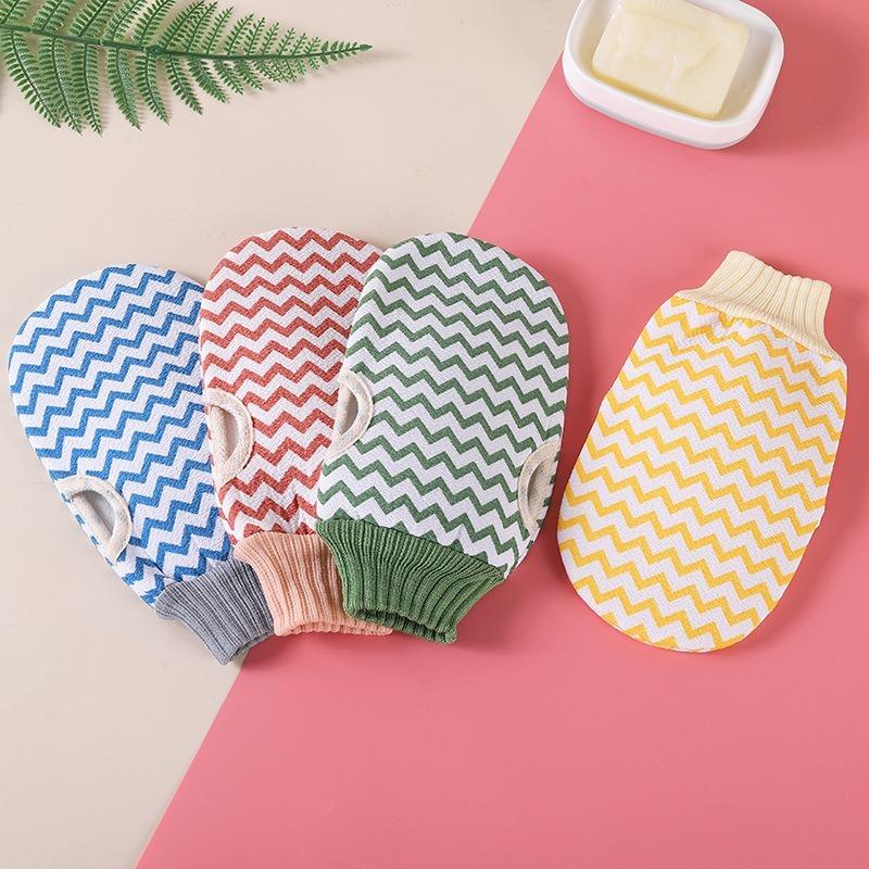 Double Sided Exfoliating Bath Gloves Thickened for Powerful Mud Dead Skin Removal Back Scrubbing Bathing Accessories