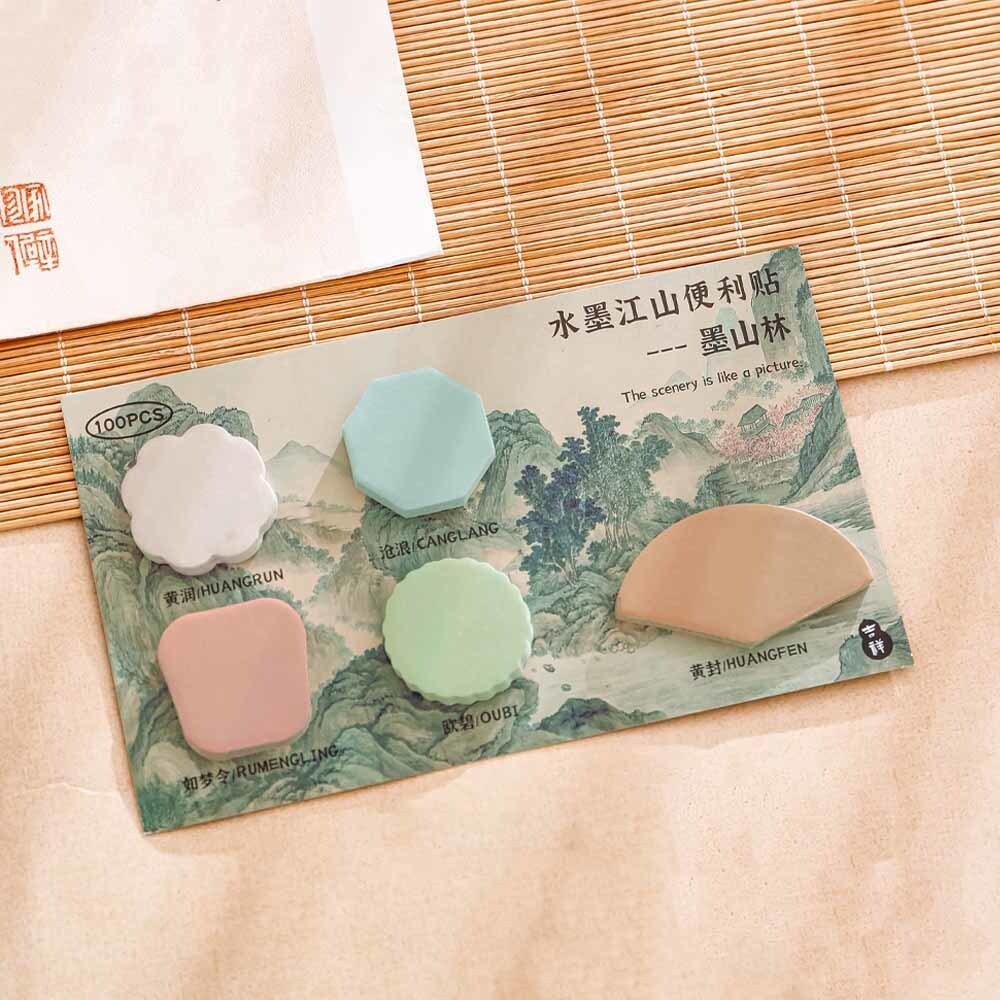 1 шт. Наклейка Милые заметки Китайская тушь Живопись Липкий блокнот Блокноты для записей Офис Школьные принадлежности Канцелярские принадлежности Закладка