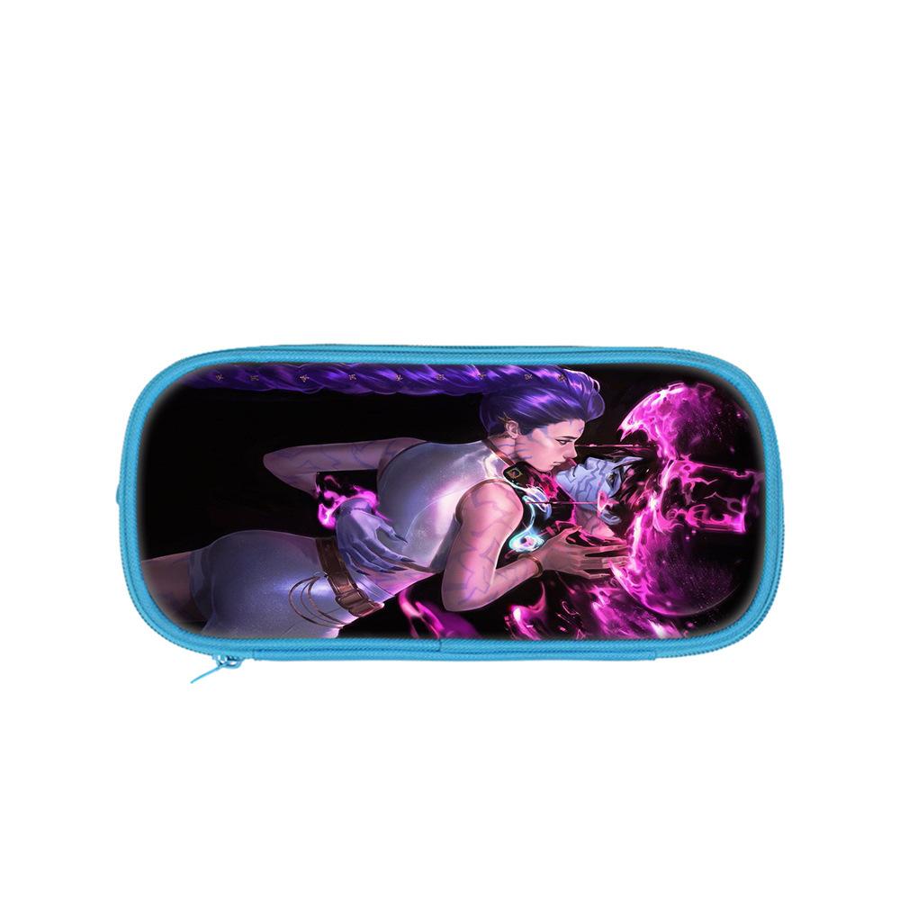 Студенческий синий двухслойный пенал K-pop охота на ведьм женская группа студенческий органайзер для хранения канцелярских товаров сумка для карандашей