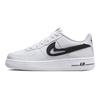 Кроссовки Air Force 1 Low с вырезанным логотипом Swoosh Белые Черные GS DR7889-100