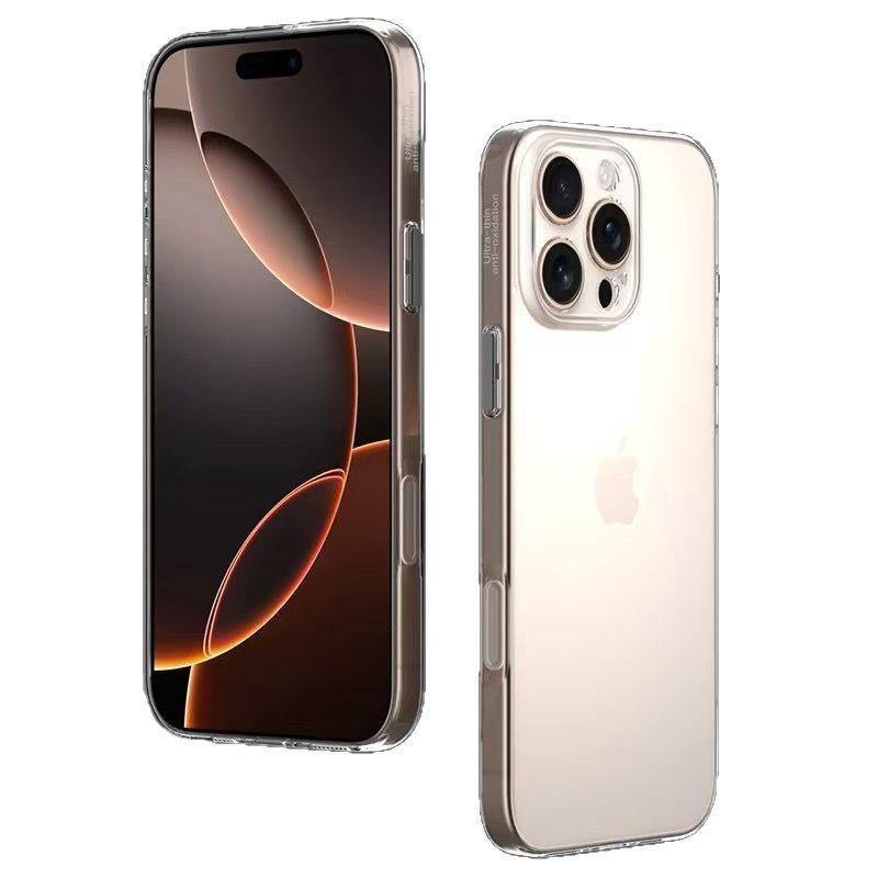 Прозрачный чехол Bayer из ТПУ с металлическими кнопками для iPhone 18 Pro Max/17 Pro, 12 Защитный чехол