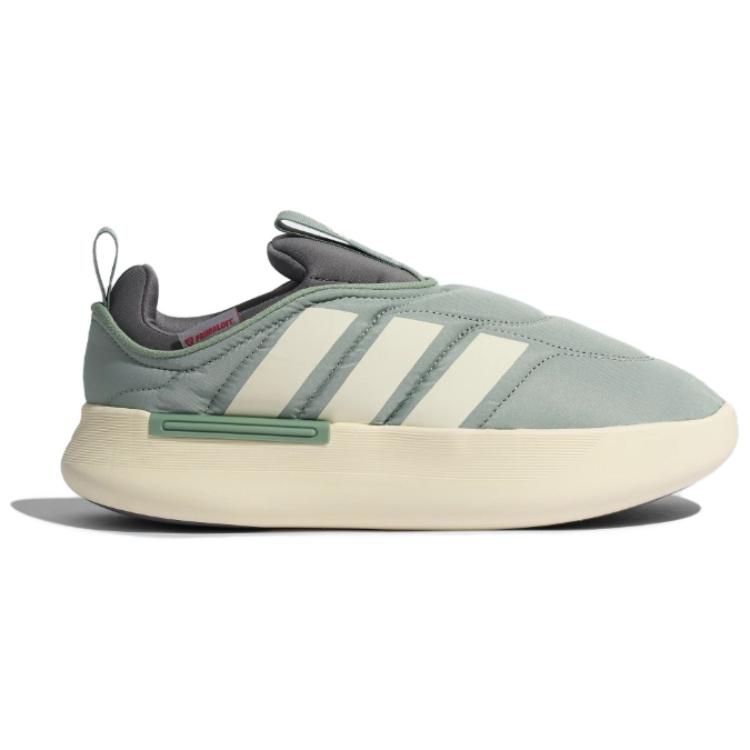 adidas Adipuff Низкие повседневные кроссовки Унисекс Белые Зеленые Кроссовки KJ3995