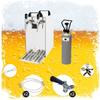 Kit Complet Système de Tirage à Bière - Refroidisseur Sec Contact 40 Deux Lignes, 50 l/h, Green Line, Avec Têtes Panier et Combi