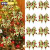 8PCS Red and Green Christmas Polka Dot Bow Decoration Christmas Accessories Gift Box Christmas Elf Tree Garland Decoration