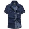 Clearance Summer Shirts Men Denim Casual Shirts Camisa Jeans Shirt Camisa Denim Hombre Cotton Breathable Casual Shirt Male M-3XL