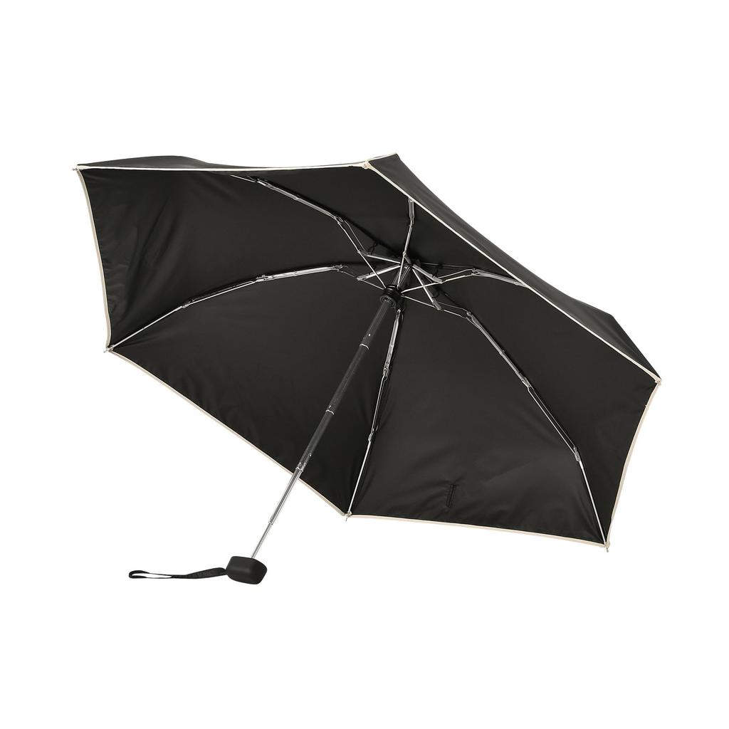 Francfranc Francfranc Compact Piping Folding Umbrella 47cm Black For Both Sunny and Rainy Days Lightweight Parasol Rain Umbrella Light-blocking