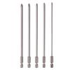 5Pc 150mm Long Magnetic Phillips Head Screwdriver Bits 1/4'' Hex Shank Cross Head Screw Screwdriver Bit S2 Alloy Steel