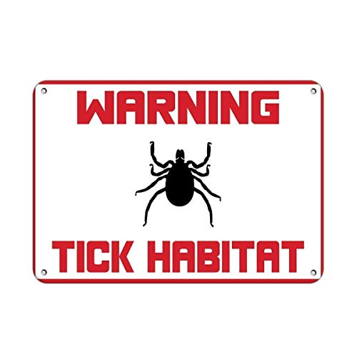 Warning Tick Habitat Activity Metal Wall Poster Tin Sign Vintage BBQ Restaurant Dinner Room Cafe Shop Decor
