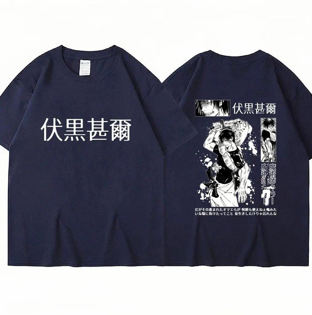 Japan Anime Jujutsu Kaisen Fushiguro Toji Print T-shirt Unisex Women Fashion Oversized Cotton T Shirts Harajuku Manga T Shirt Unisex