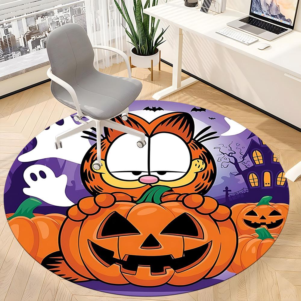 1 шт. Круглый ковер Garfield на Хэллоуин для офиса, под офисные стулья, в спальню, гостиную, для домашнего декора a0926027