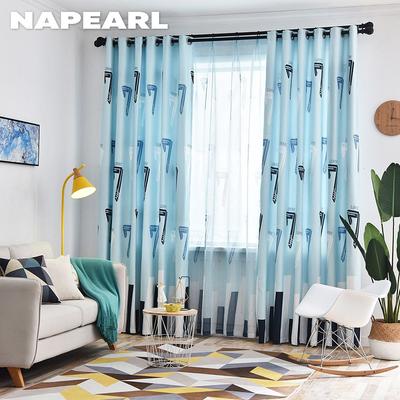 1 шт. NAPEARL 70-80% затемняющие модные и минималистичные шторы с цифровым рисунком и принтом для спальни, гостиной, домашнего декора
