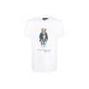 Polo SS22 Bear Print Crew Neck Short Sleeve T Shirt Men Tops White 710853310-008