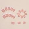 24-Piece Minimalist White Aurora French Manicure Medium-Long Square False Nails Set