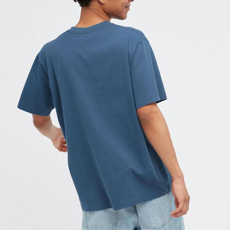 Uniqlo Унисекс Футболка с мультяшными персонажами Peanuts Королевский синий 452505-65