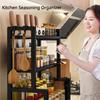 Kitchen Storage Rack Stainless Steel Chopstick Rack Seasoning Rack Knife Storage Household Shelf Storage Durable