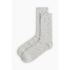 H M Rib Knit Socks ligHt Grey Melange